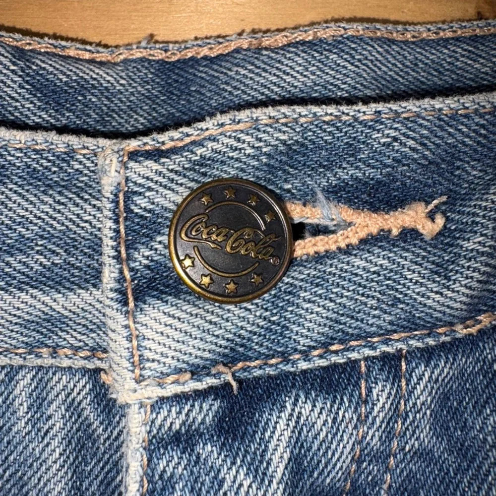 Vintage Coca-Cola Jean Shorts Womens 28 Cut Off Ultra High Rise Denim Jorts